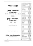 Previous Page - Jeep Universal Parts List December 1967